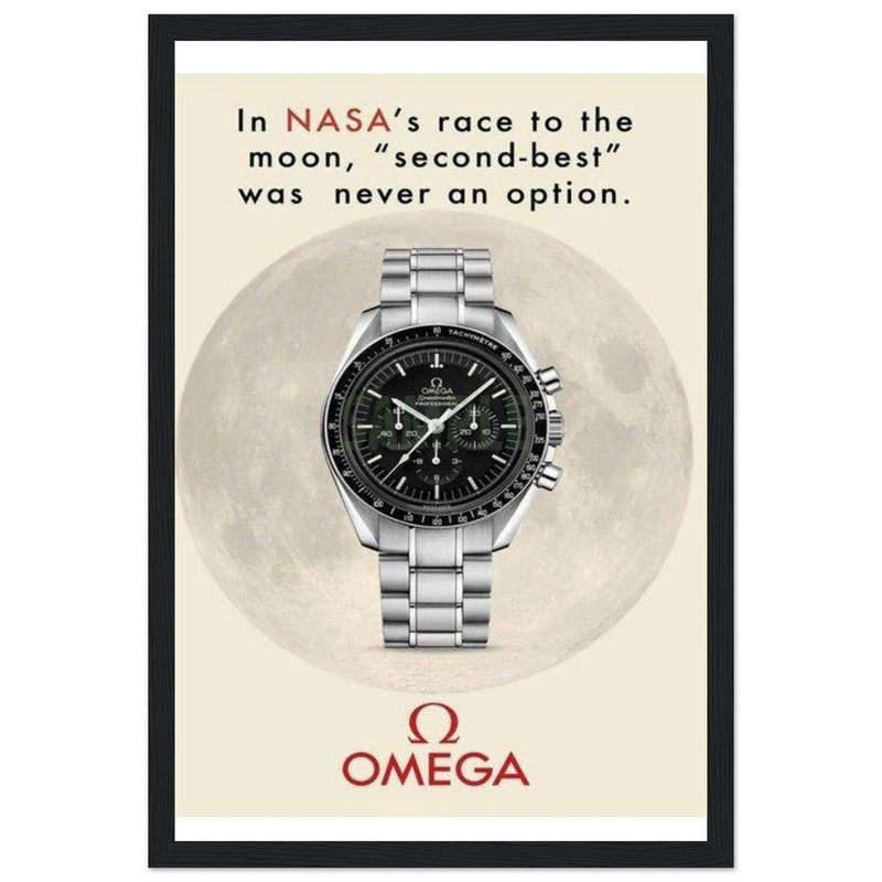 Omega Race to the Moon Vintage Poster Ad