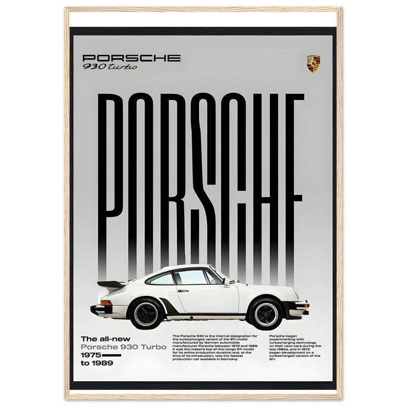 Porsche 930 Turbo 1975 Vintage Poster Ad