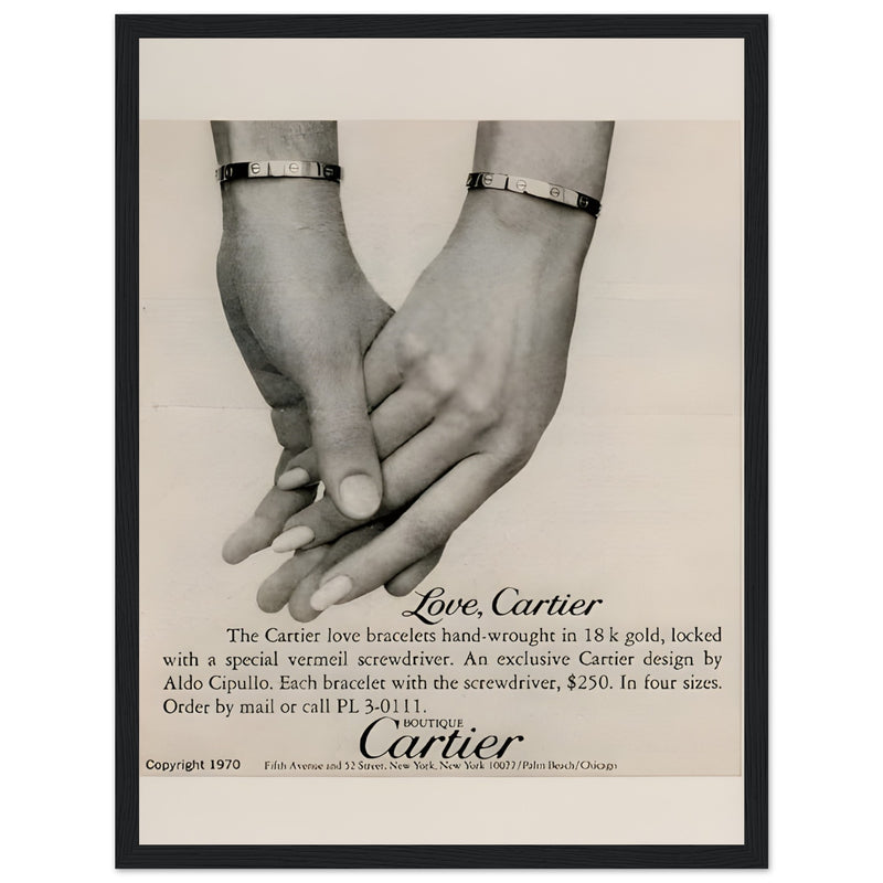 Cartier Love Bangles Vintage Poster
