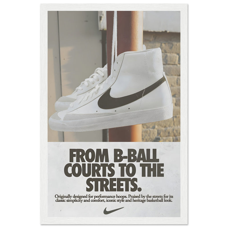 Nike Court to the streets Vintage Poster Ad