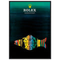 Rolex Submariner Fish Vintage Poster Ad - Premium Matte Paper