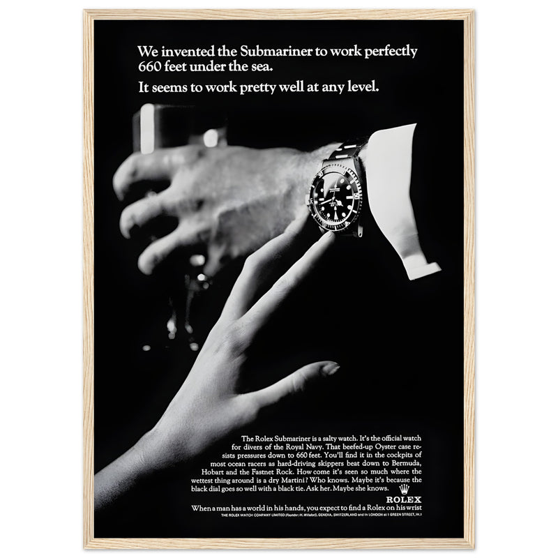 Rolex Submariner Any Level Vintage Poster Ad