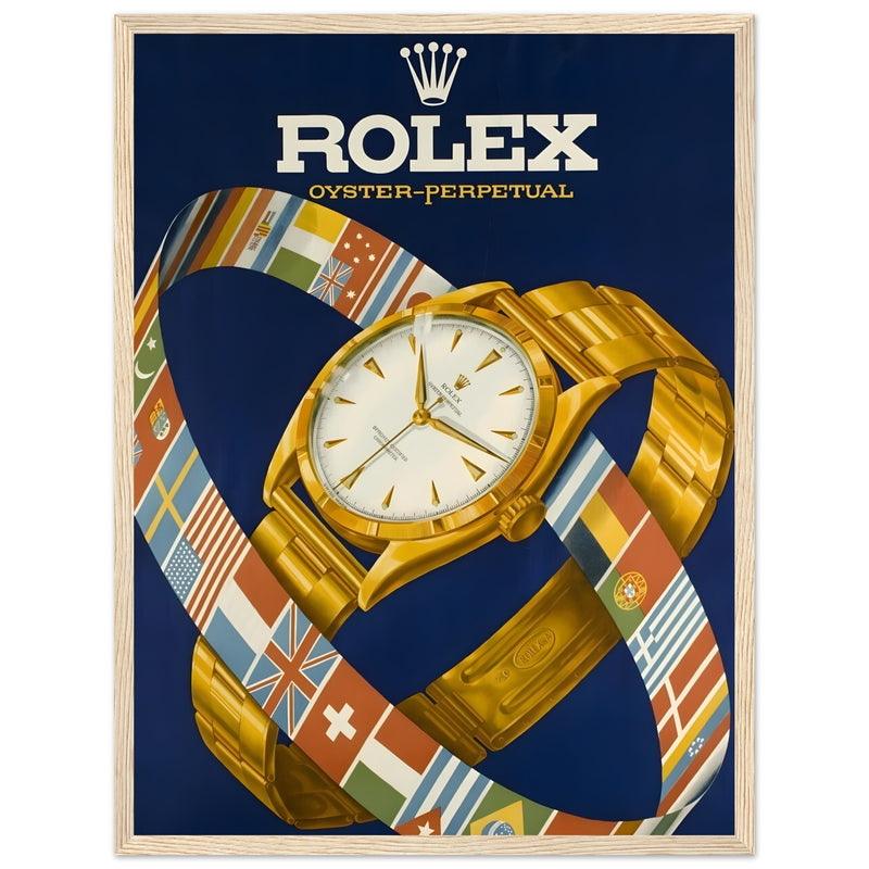 Rolex Advertising Golden Age Oyster Perpetual Vintage Poster