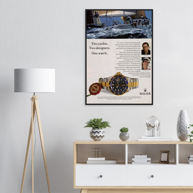 Rolex Yacht Submariner Vintage Poster Ad