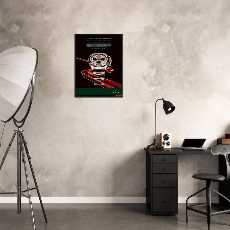 Rolex Live For Greatness Vintage Poster Ad