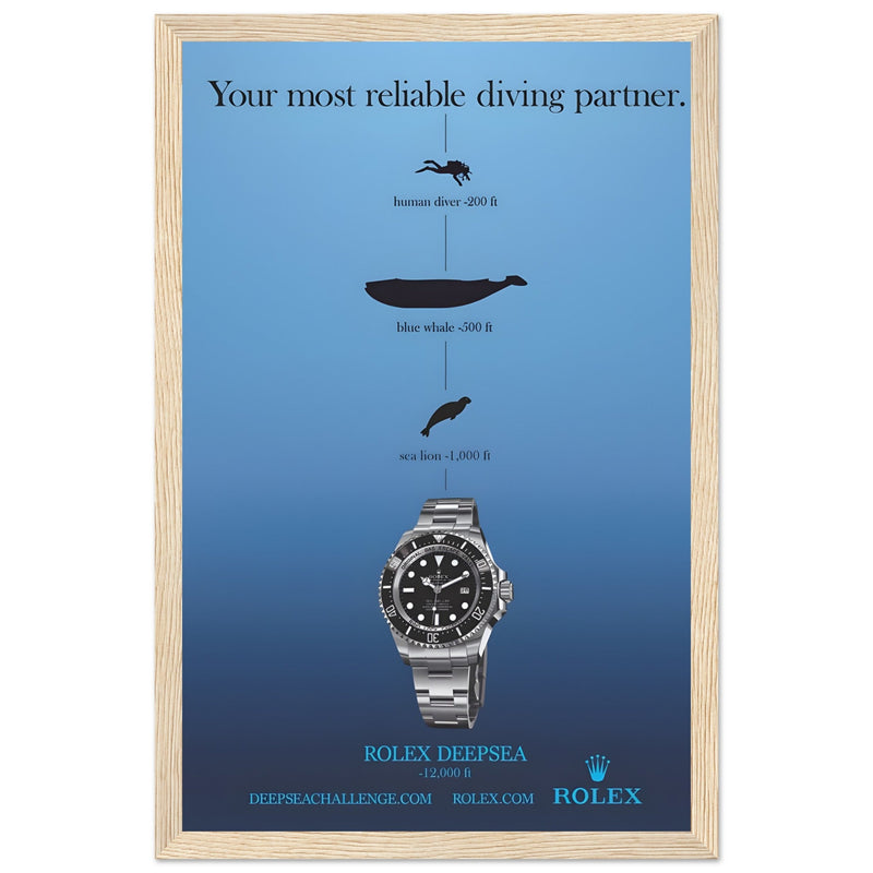 Rolex Deepsea Vintage Poster Ad