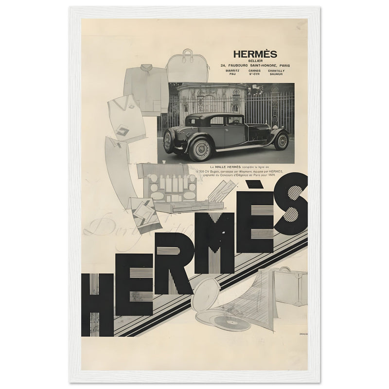Hermes Fashion Vintage Poster Ad