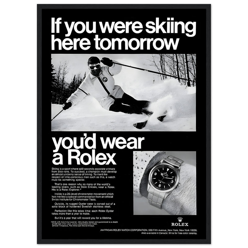 Rolex Ski Vintage Poster Ad