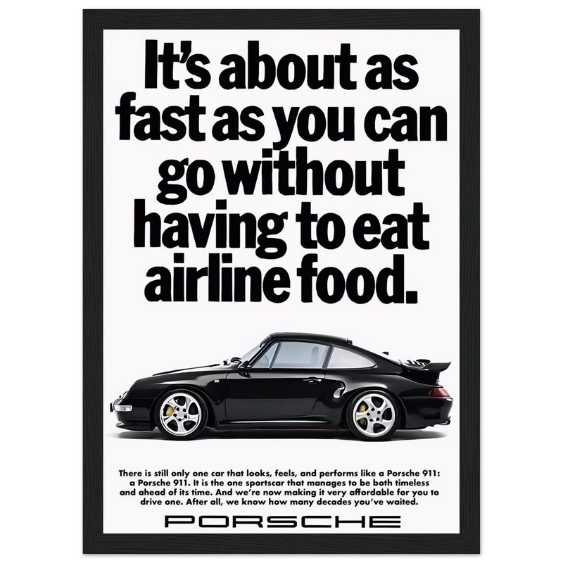 Porsche 911 Vintage Poster - Airline Food
