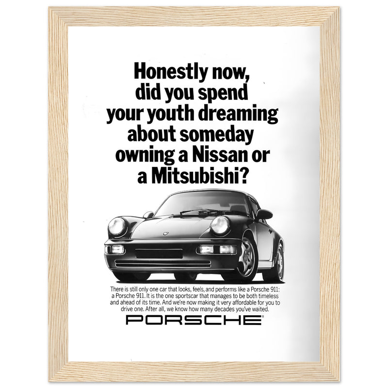 Porsche 911 Vintage Ad Poster