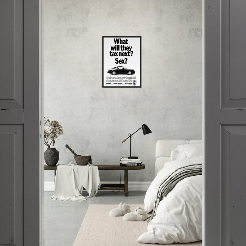 Porsche Tax Vintage Poster Ad