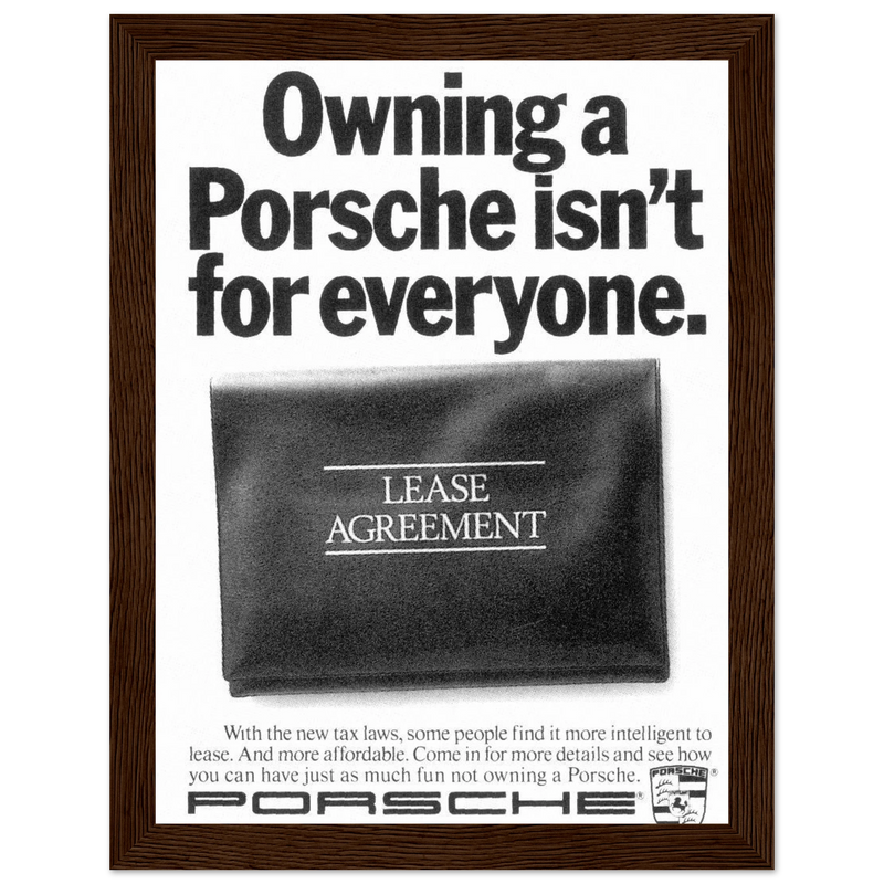 Porsche - It's not for everyone Vintage Poster Ad