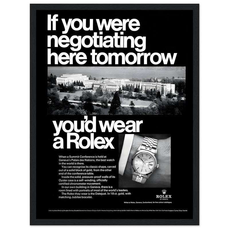 Rolex Datejust Geneva Vintage Poster Ad
