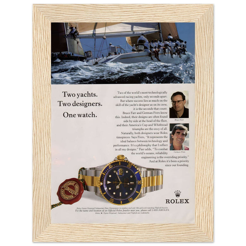 Rolex Yacht Submariner Vintage Poster Ad