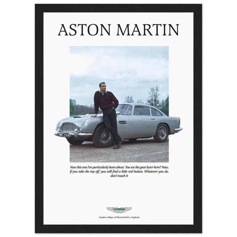 Aston Martin Vintage Poster Ad - 1964 James Bond Goldfinger