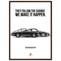 Porsche Can You Keep Up Vintage Poster Ad