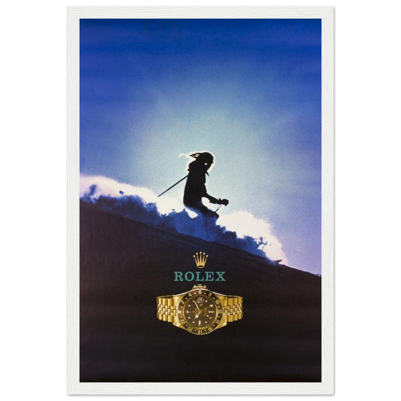 Rolex Skiing Vintage Poster Ad