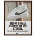Nike Court to the streets Vintage Poster Ad