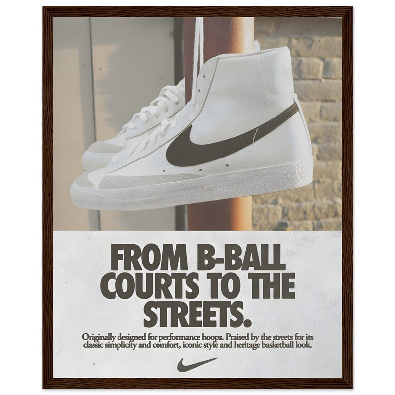 Nike Court to the streets Vintage Poster Ad