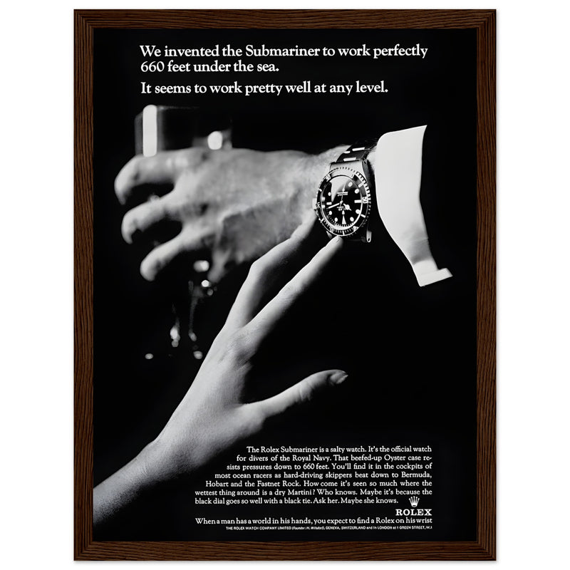 Rolex Submariner Any Level Vintage Poster Ad