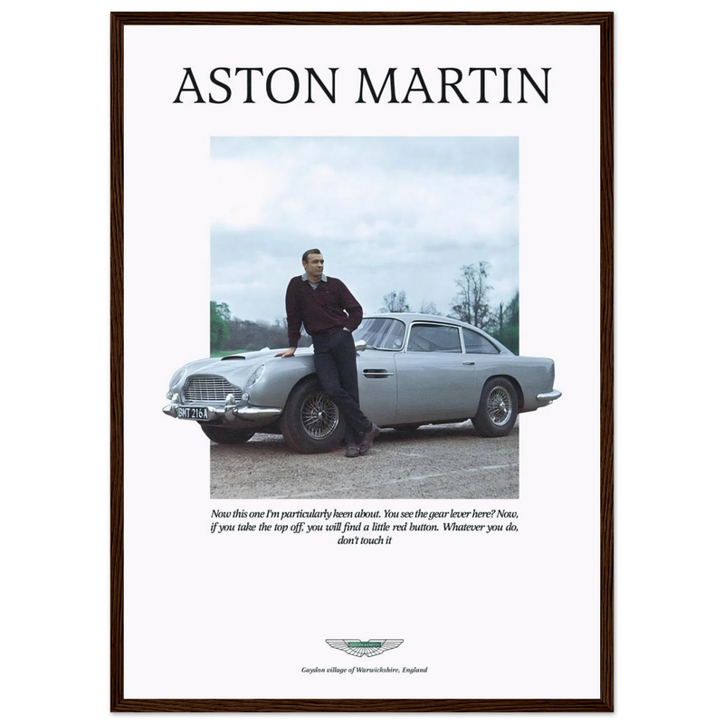 Aston Martin Vintage Poster Ad - 1964 James Bond Goldfinger