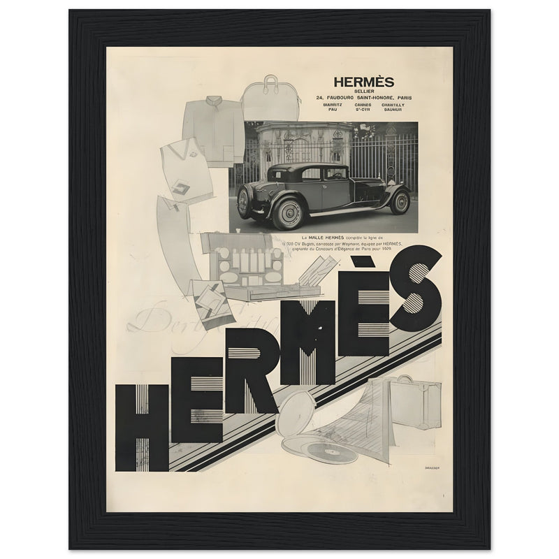 Hermes Fashion Vintage Poster Ad