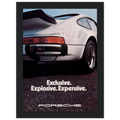 Porsche - Exclusive, Explosive, Expensive Vintage Poster
