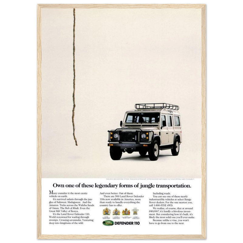 Land Rover Defender Vintage Poster