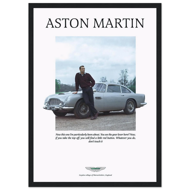 Aston Martin Vintage Poster Ad - 1964 James Bond Goldfinger