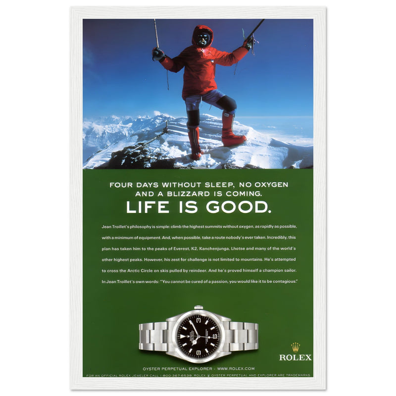 Rolex Life is Good Vintage Poster Ad