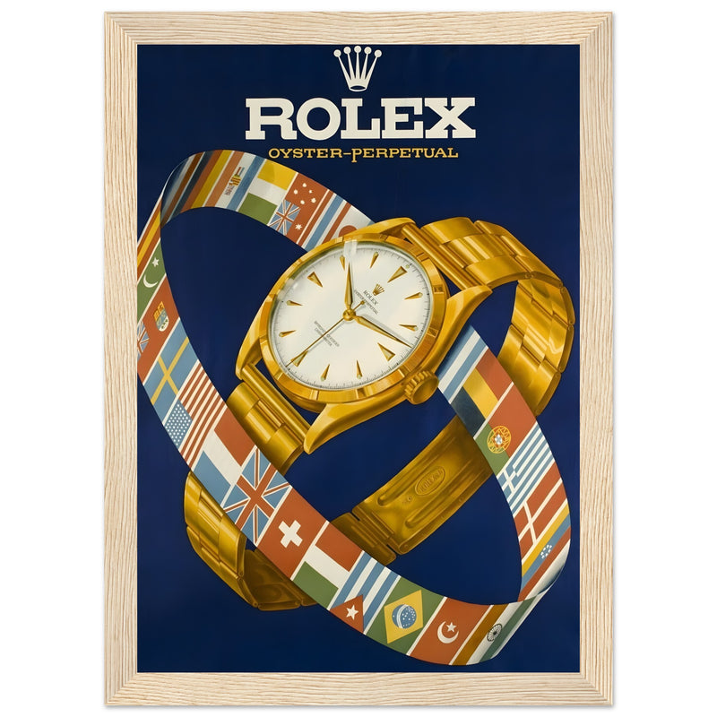 Rolex Advertising Golden Age Oyster Perpetual Vintage Poster