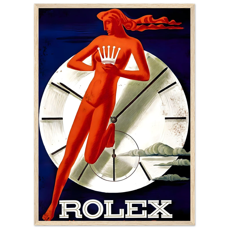 Rolex Clock Vintage Poster Ad