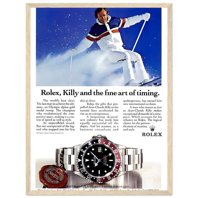 Rolex Alpine Gold Medal Sweep Vintage Poster