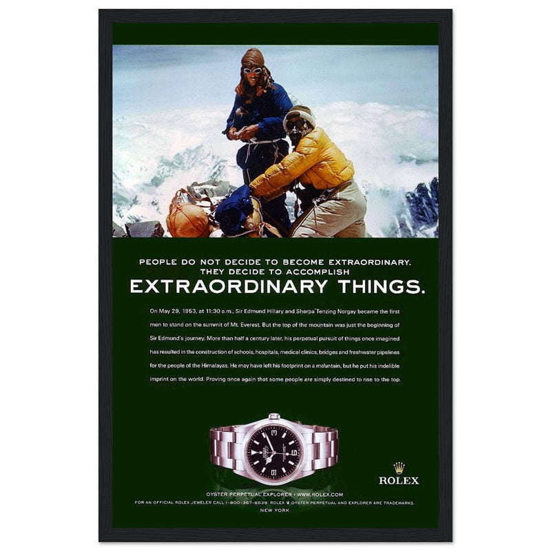 Rolex Oyster Perpetual Explorer Vintage Poster Ad