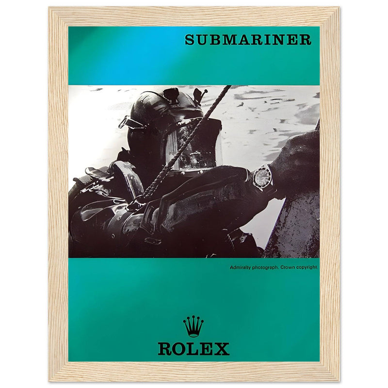 Rolex Submariner Diver Vintage Poster Ad