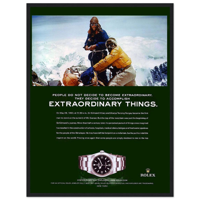 Rolex Oyster Perpetual Explorer Vintage Poster Ad
