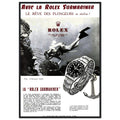 Avec La Rolex Submariner Vintage Poster Ad