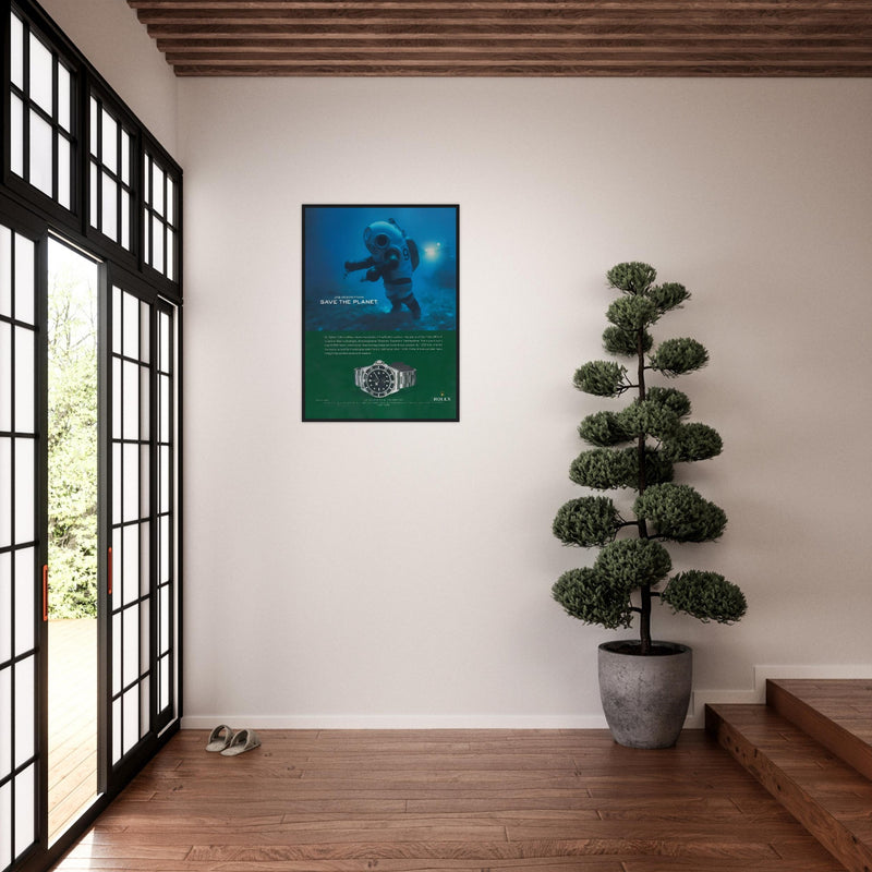 Rolex Sea-Dweller Save The Planet Vintage Poster Ad