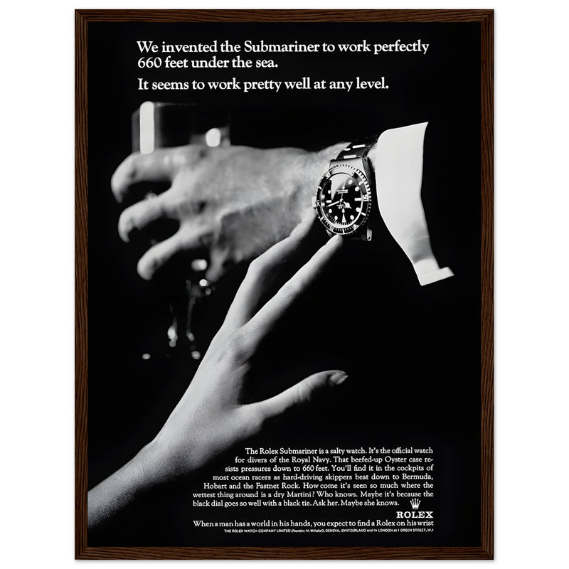 Rolex Submariner Any Level Vintage Poster Ad