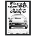 Porsche 99% Resale Price - Vintage Ad Poster