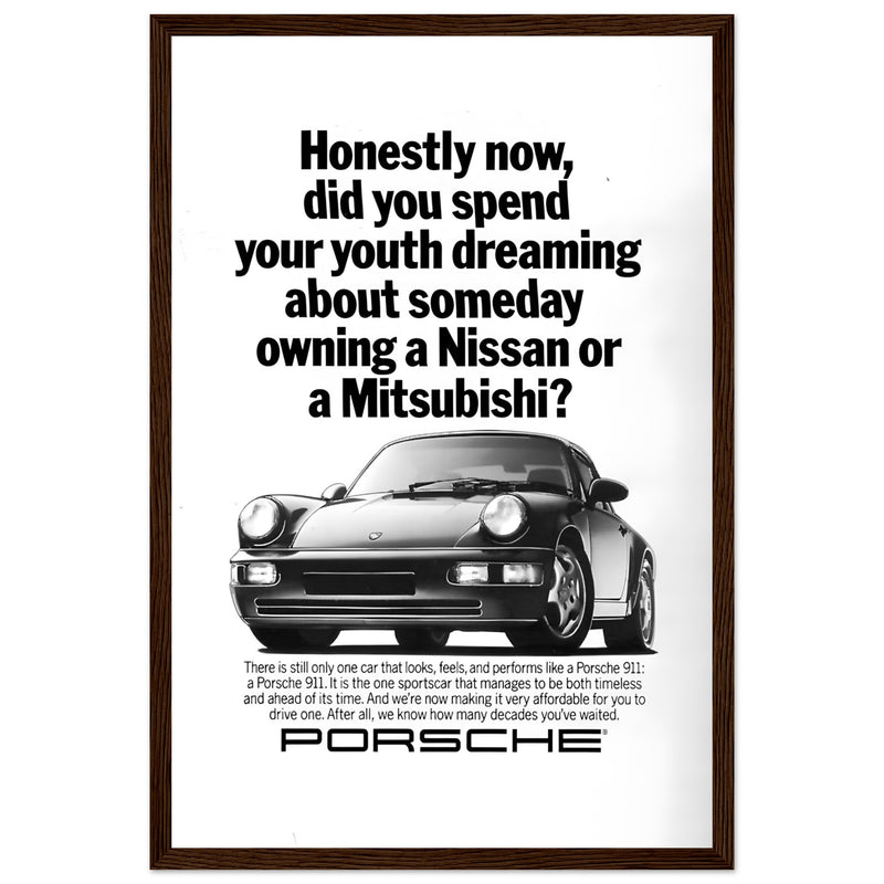 Porsche 911 Vintage Ad Poster