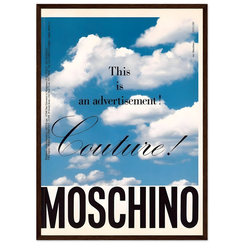 Moschino Vintage Poster Ad