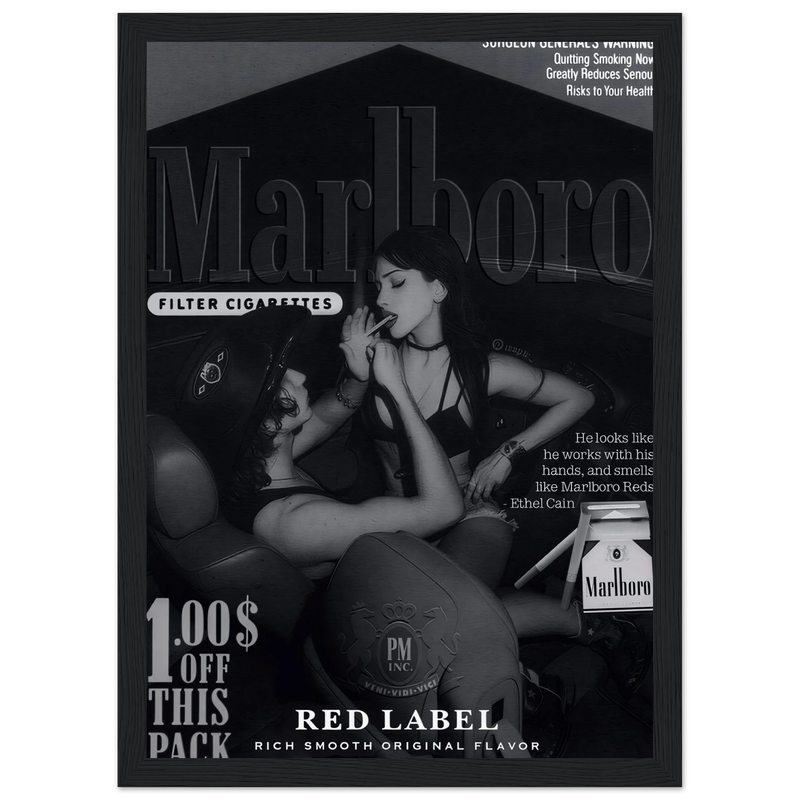 Marlboro Red Label Vintage Ad Poster