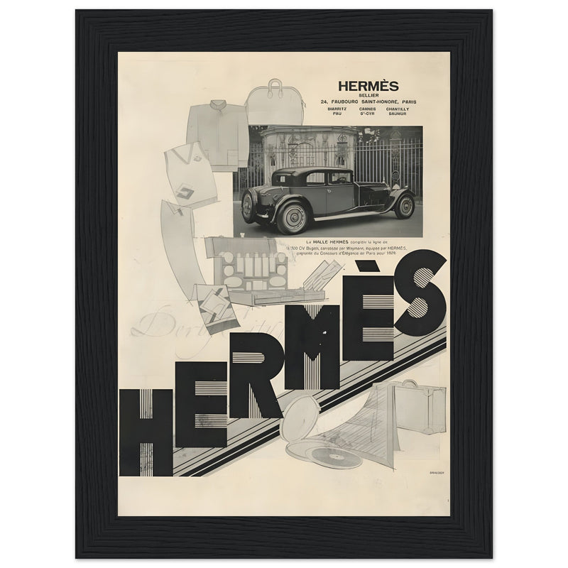 Hermes Fashion Vintage Poster Ad
