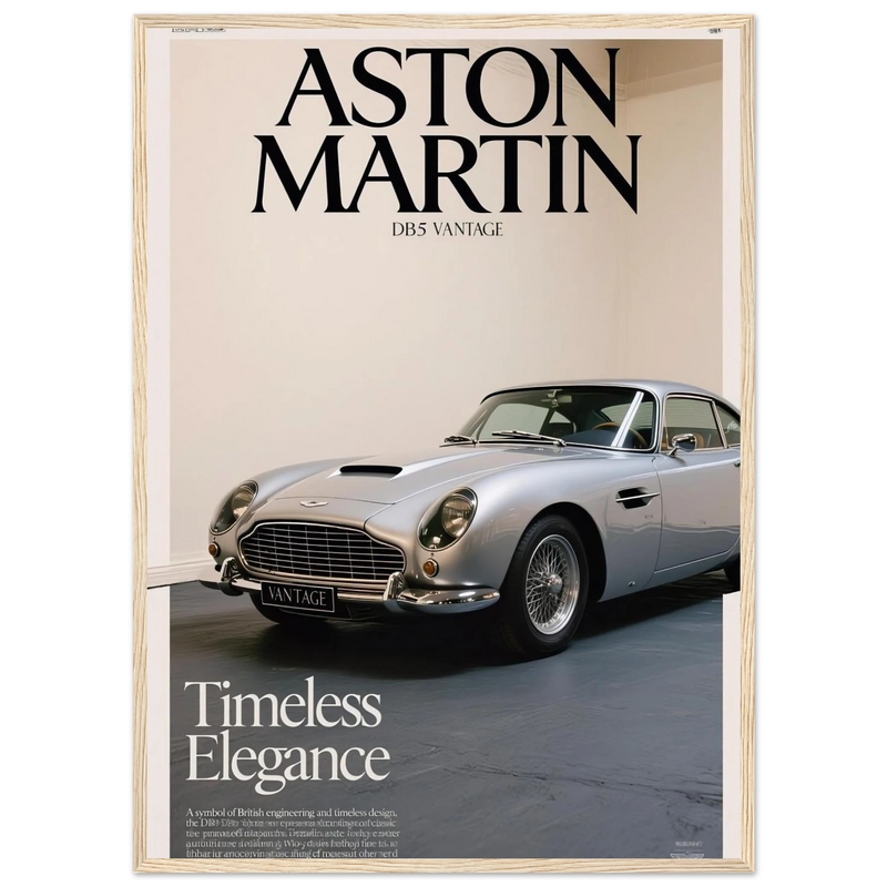 Aston Martin Vintage Poster Ad - DB5 Vantage