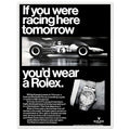 Rolex Racing Vintage Poster Ad