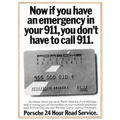 Porche 24 Road Assistance Vintage Poster Ad
