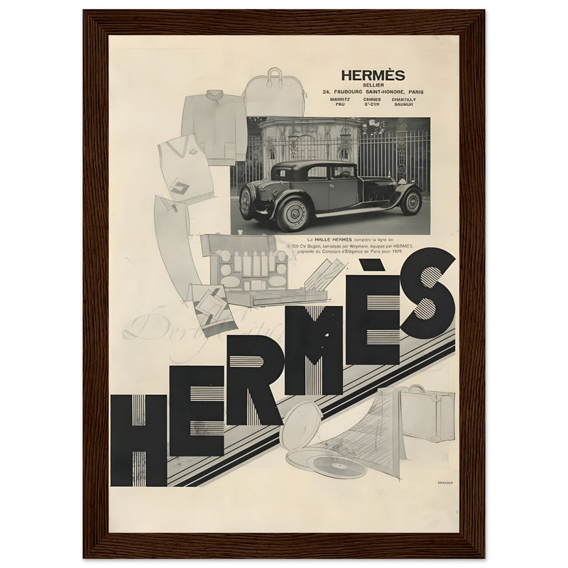 Hermes Fashion Vintage Poster Ad