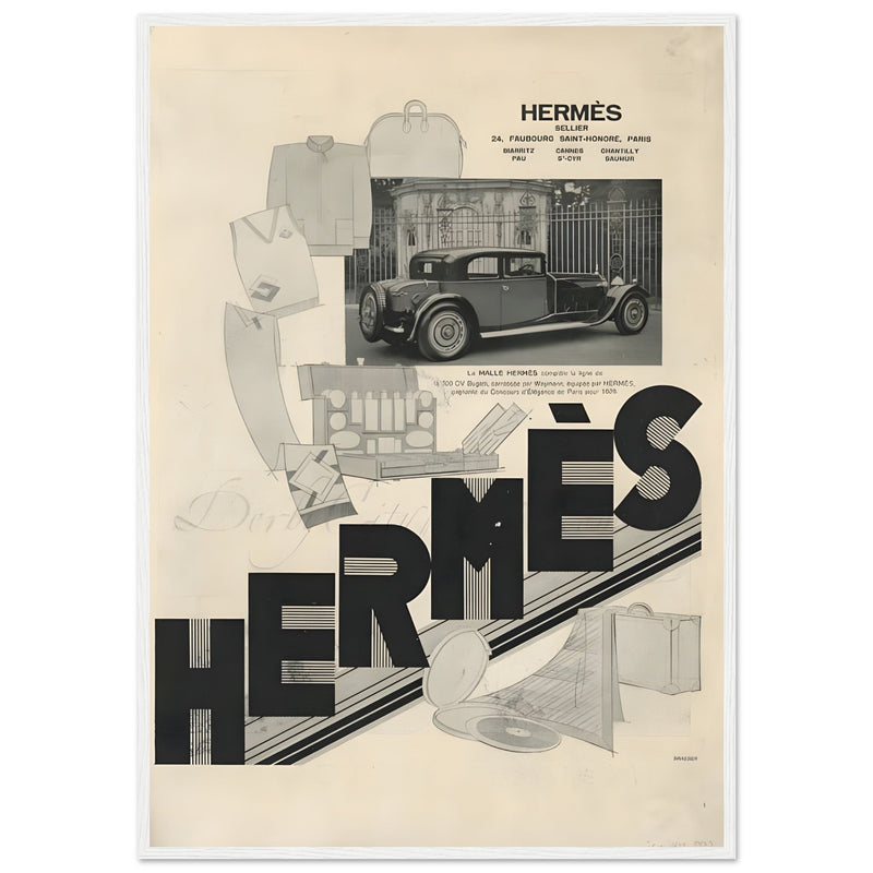 Hermes Fashion Vintage Poster Ad