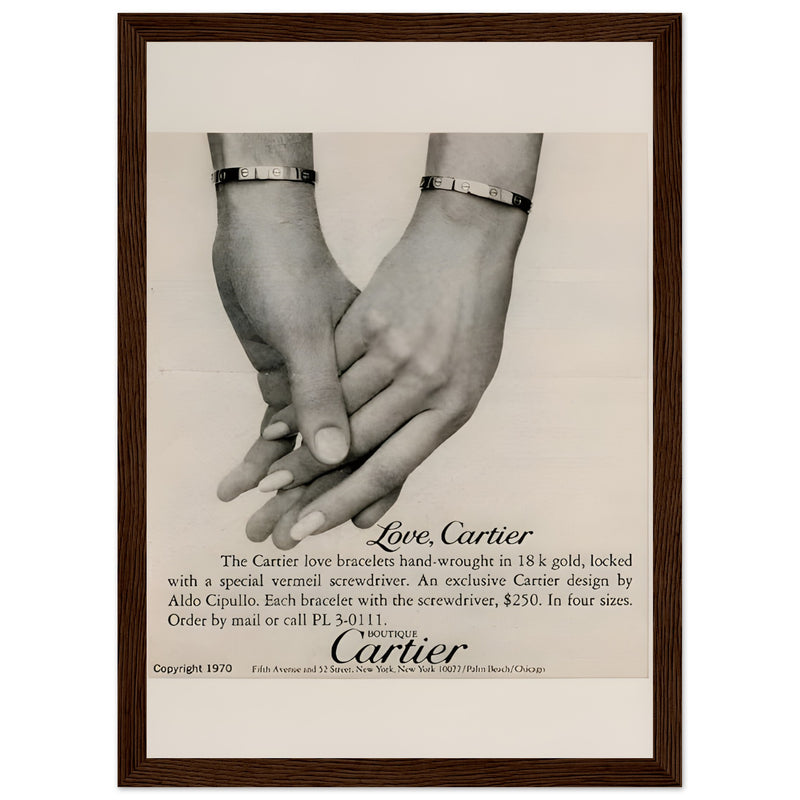 Cartier Love Bangles Vintage Poster